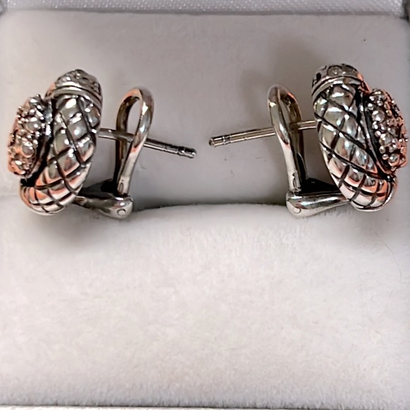 Sparkle in these Sterling Silver & Diamond Earrings. - Picture 2 of 4